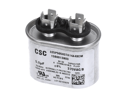 Carrier HVAC 15B0013N03 5Mfd 370V Capacitor Oval (CRR15B0013N03)