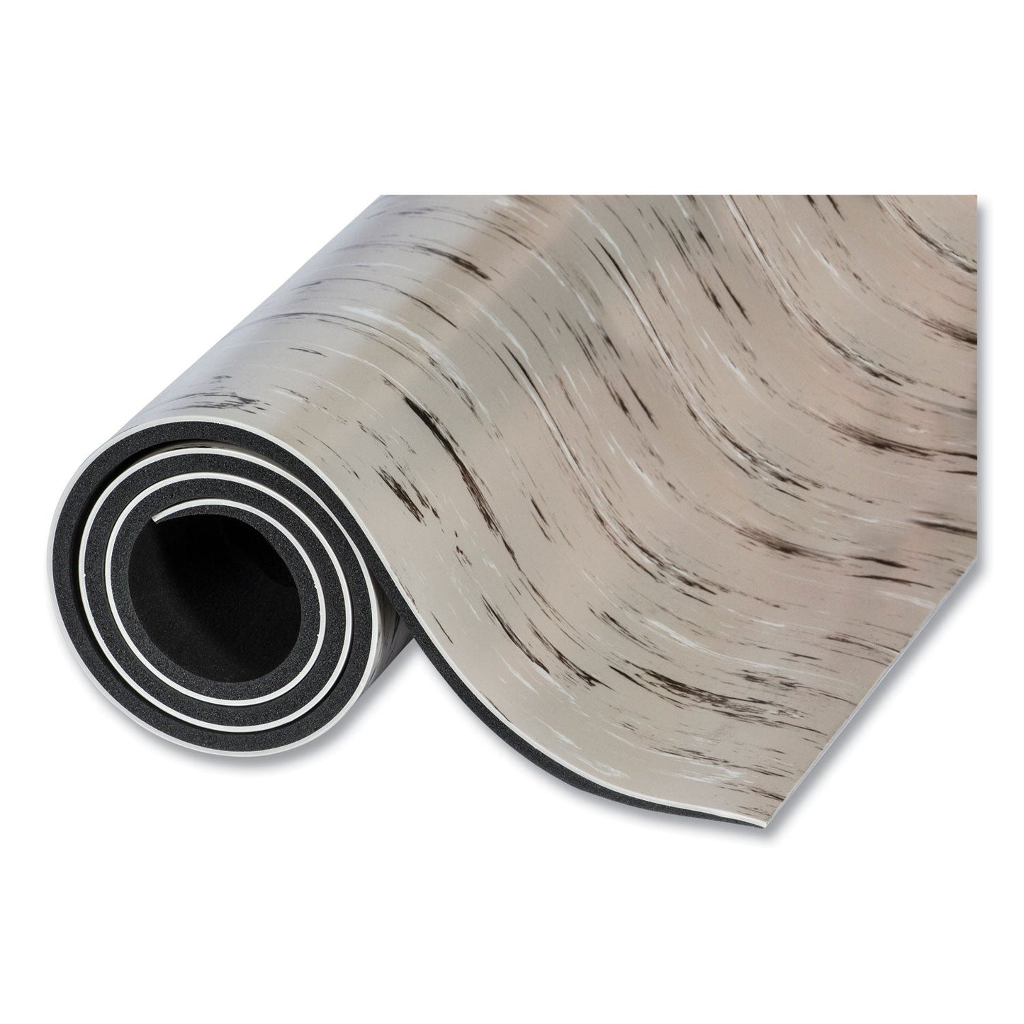 Crown Cushion-Step Marbleized Rubber Mat, 24 x 36, Gray (CWNCU2436GY)