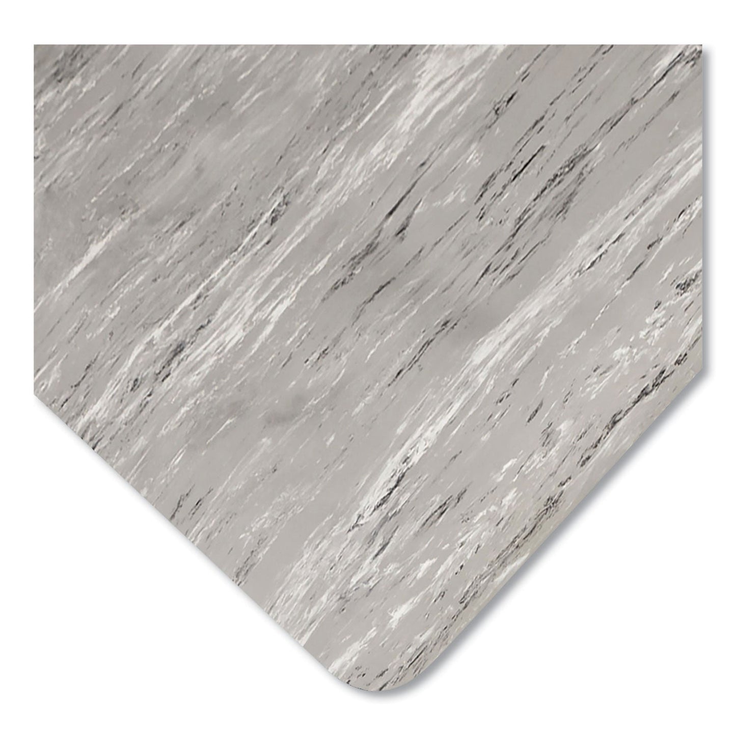 Crown Cushion-Step Marbleized Rubber Mat, 24 x 36, Gray (CWNCU2436GY)