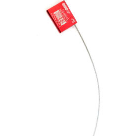 Global Industrial Metal Cable Seal, 1/16"x12"L, Red, 50/Pack (WB670488RD)