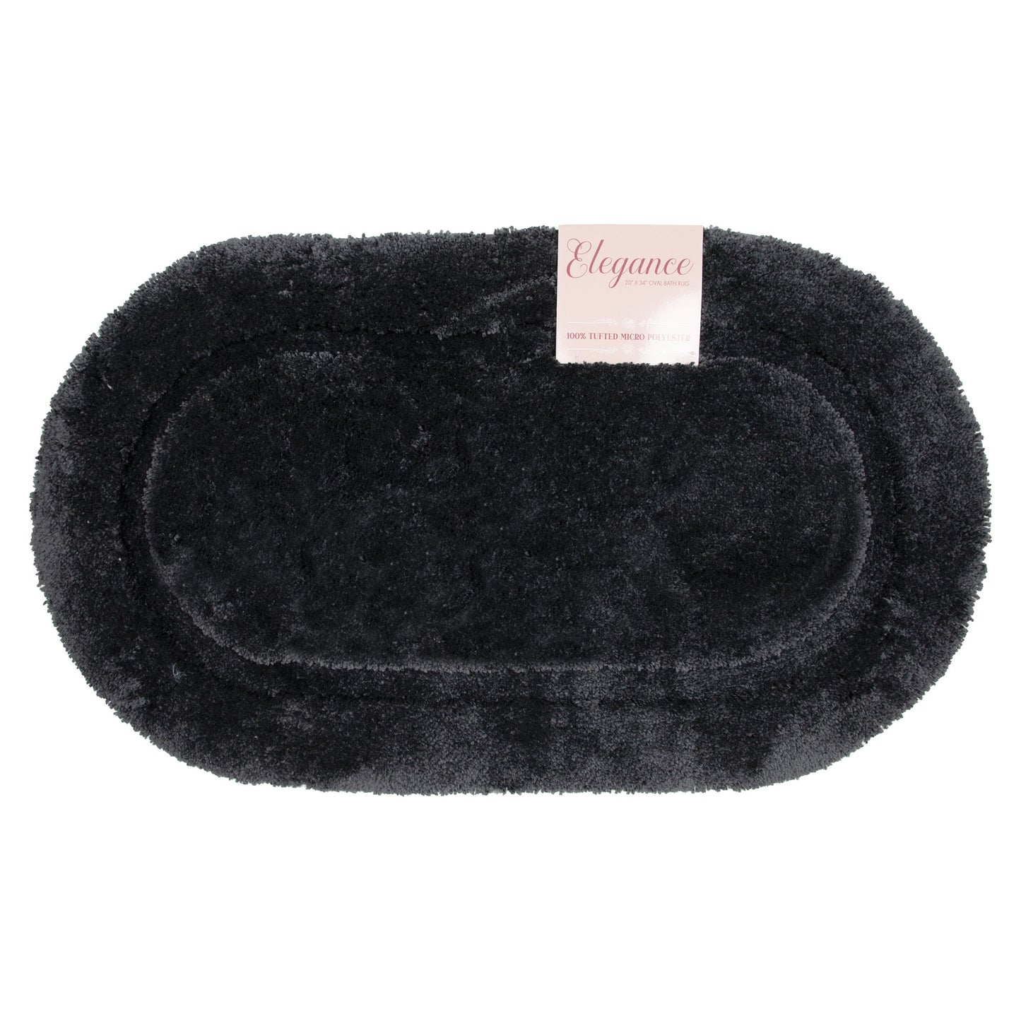 Arkwright Home® Elegance Oval Bath Rug, 24x40, Grey, Case of 8 (ELEOV-2440-GY)