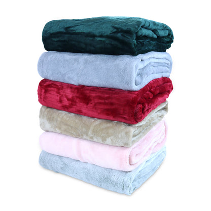 Arkwright Home® Family Essentials Coral Fleece Throw 50x60 Assorted, 12/Case (FLEECE-CORAL50X60-CS)
