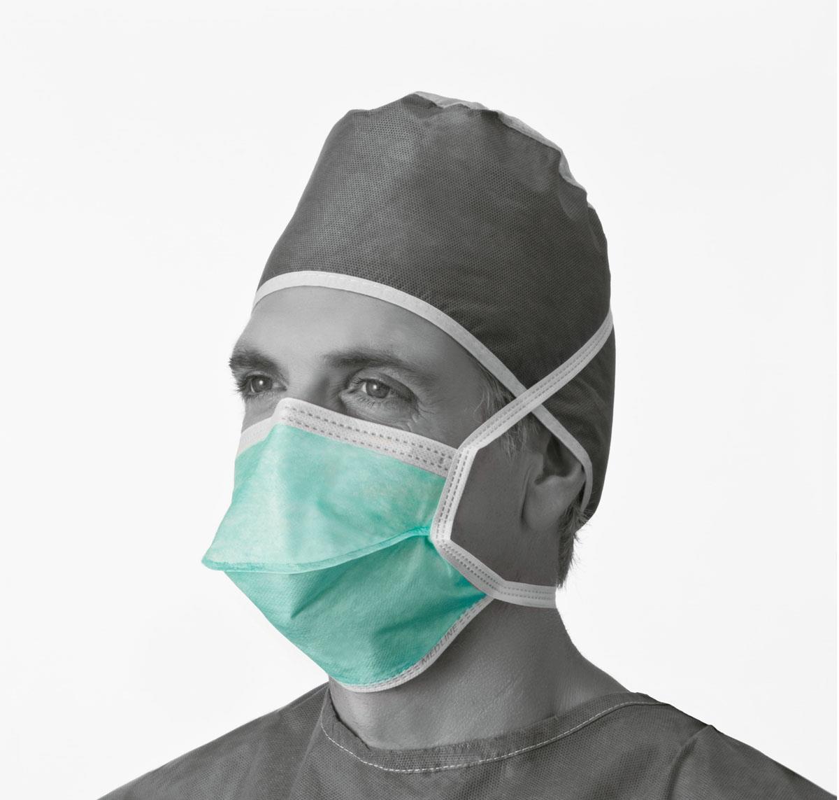 astm-level-1-duckbill-surgical-face-mask-with-ties-anti-fog-foam-strip-green-300-cs-non27373a_1