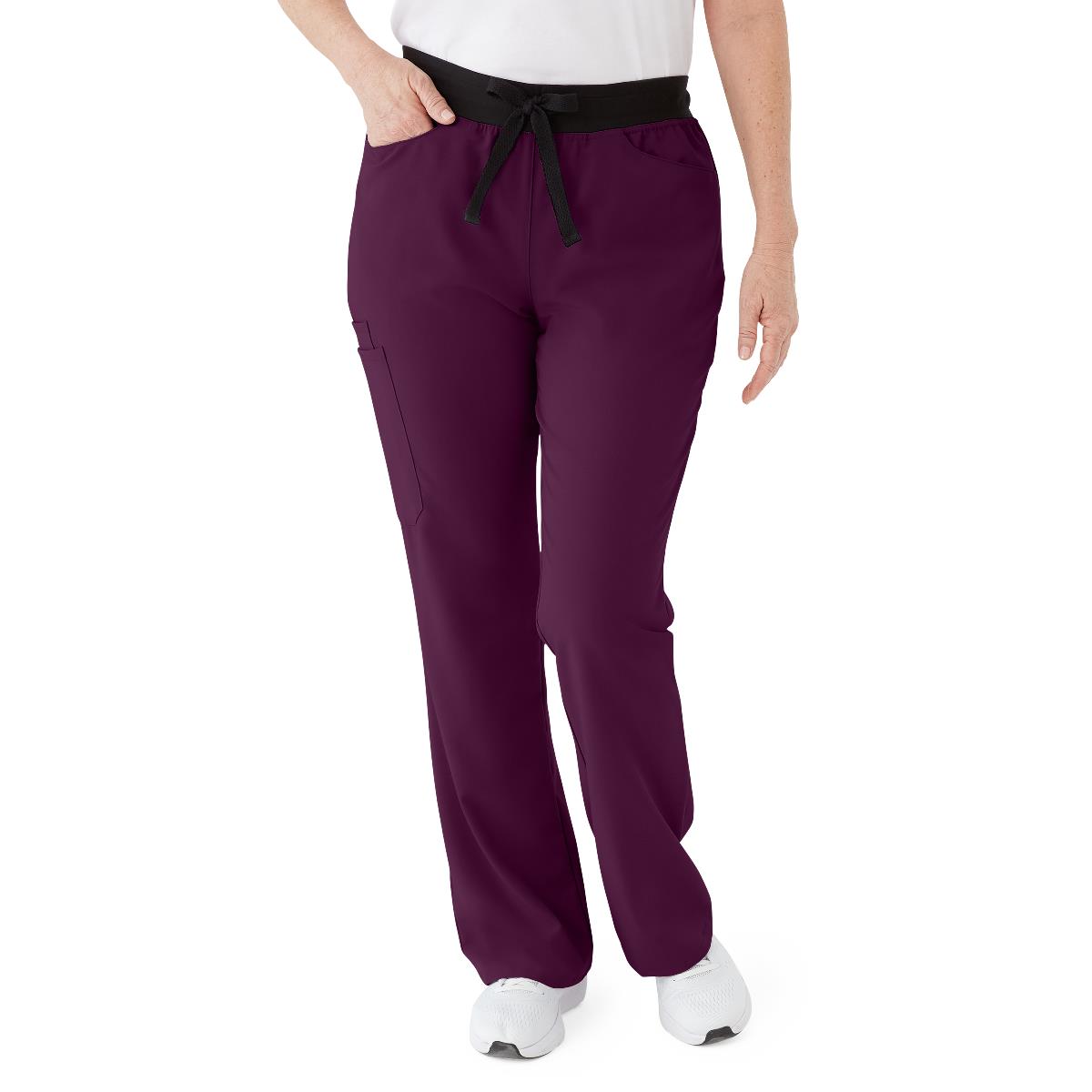 coastal-ave-womens-modern-bootcut-scrub-pants-with-cargo-pockets-eggplant-size-2xs-1-ea-4912eggxxs_1