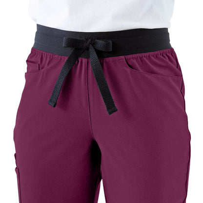 coastal-ave-womens-modern-bootcut-scrub-pants-with-cargo-pockets-wine-size-l-1-ea-4912wnel_1