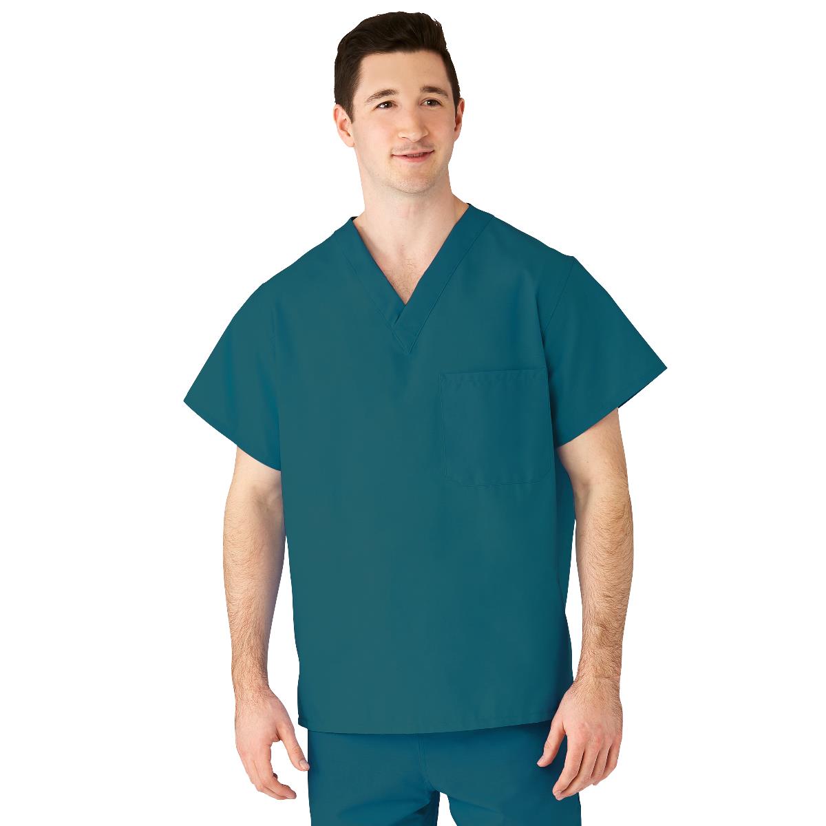 angelstat-unisex-reversible-v-neck-scrub-top-with-2-pockets-peacock-size-2xl-angelica-color-code-1-ea-610nbtxxl-ca_1