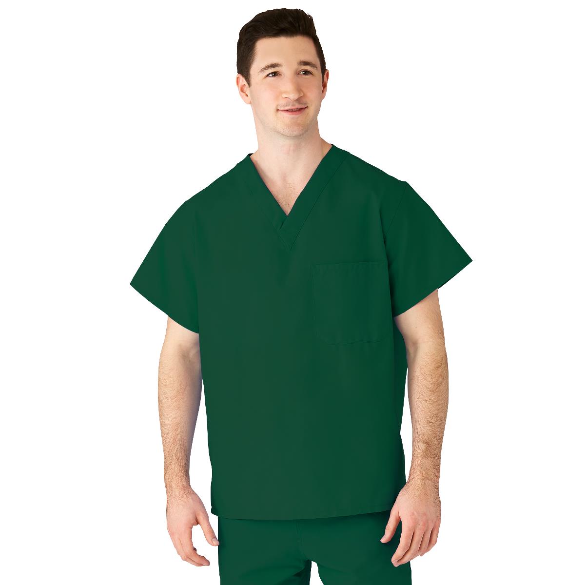 angelstat-unisex-reversible-v-neck-scrub-top-with-2-pockets-hunter-size-5xl-angelica-color-code-1-ea-610nhg5xl-ca_1
