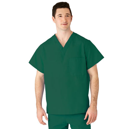 angelstat-unisex-reversible-v-neck-scrub-top-with-2-pockets-emerald-size-4xl-angelica-color-code-1-ea-610njt4xl-ca_1