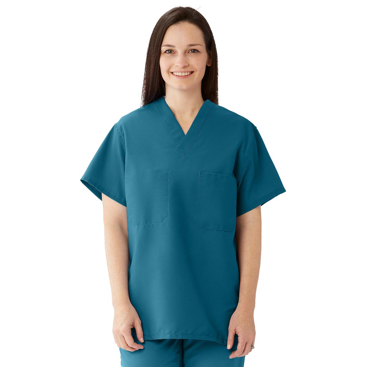 comfortease-unisex-reversible-scrub-top-with-2-pockets-caribbean-blue-size-2xl-color-code-1-ea-910jcbxxl-cm_1