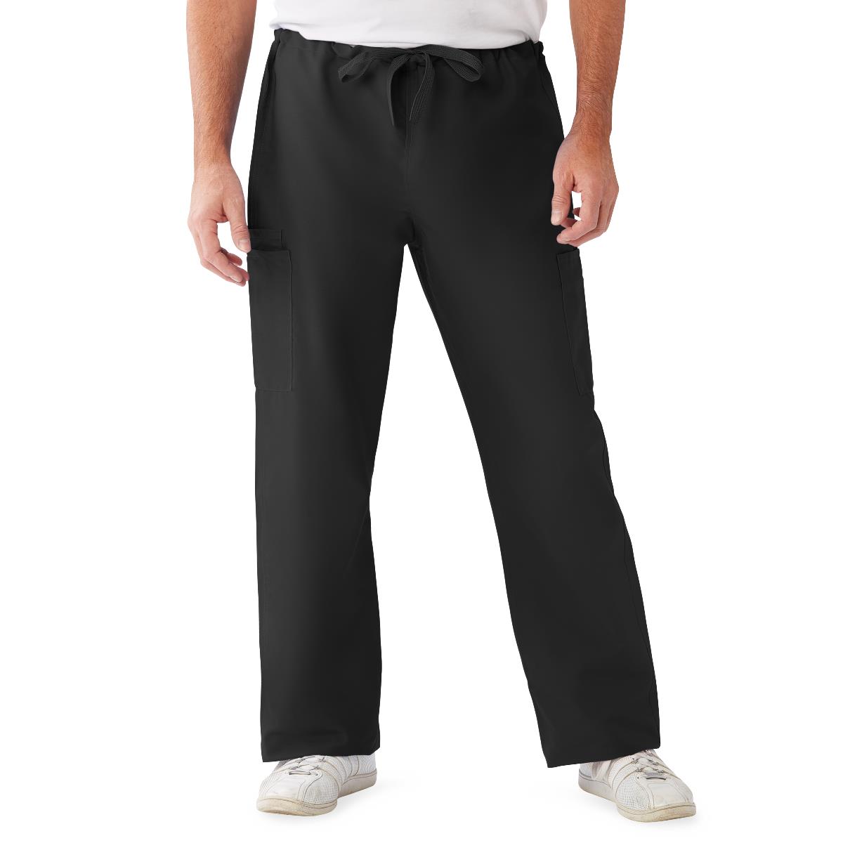 comfortease-unisex-nonreversible-drawstring-cargo-scrub-pants-with-color-coding-size-3xl-tall-inseam-black-1-ea-950dkw3xll-cm_1
