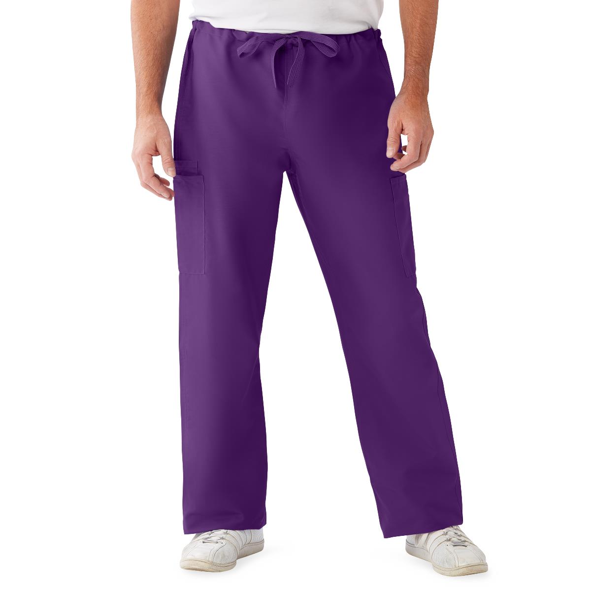 comfortease-unisex-nonreversible-drawstring-cargo-scrub-pants-with-color-coding-size-m-regular-inseam-rich-purple-1-ea-950jppm-cm_1