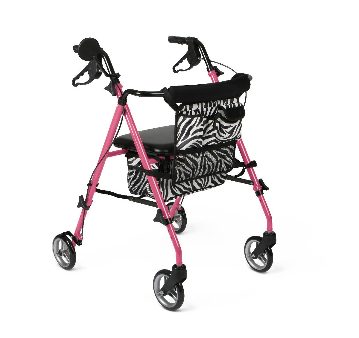 posh-rollator-with-6-wheels-pink-with-zebra-print-bag-1-ea-mds86835she_1