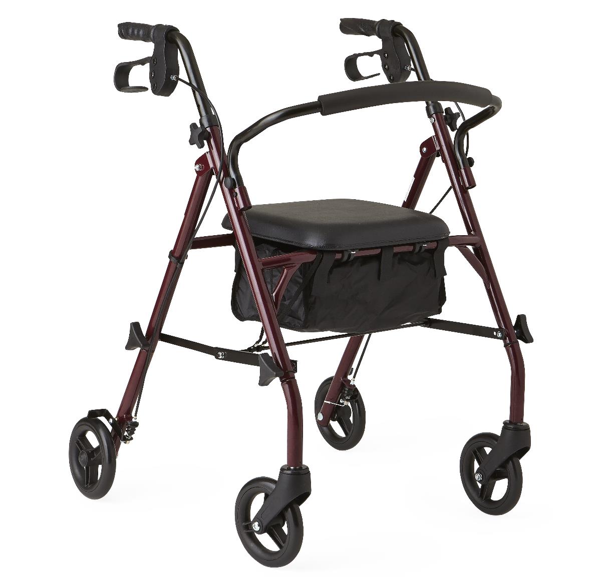 basic-steel-rollator-with-6-wheels-burgundy-knockdown-1-ea-mds86850eskd_1