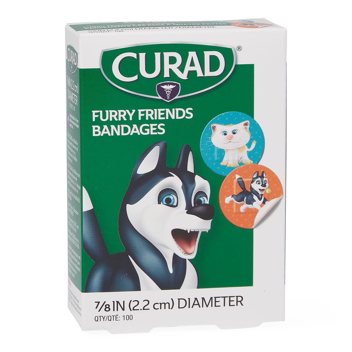 curad-furry-friends-plastic-adhesive-bandage-7-8-dia-spot-100-bx-non25503z_1