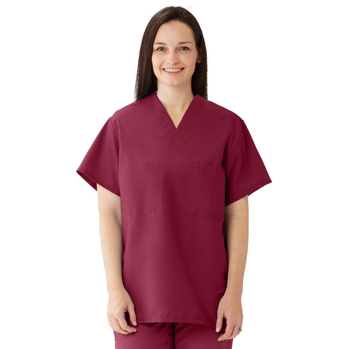 comfortease-unisex-reversible-scrub-top-with-2-pockets-wine-size-xs-color-code-1-ea-910jwnxs-cm_1