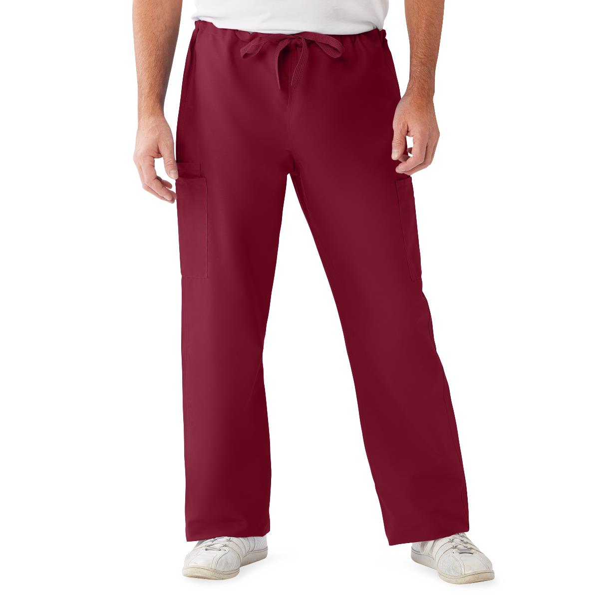 comfortease-unisex-nonreversible-drawstring-cargo-scrub-pants-with-color-coding-size-l-tall-inseam-wine-1-ea-950jwnll-cm_1