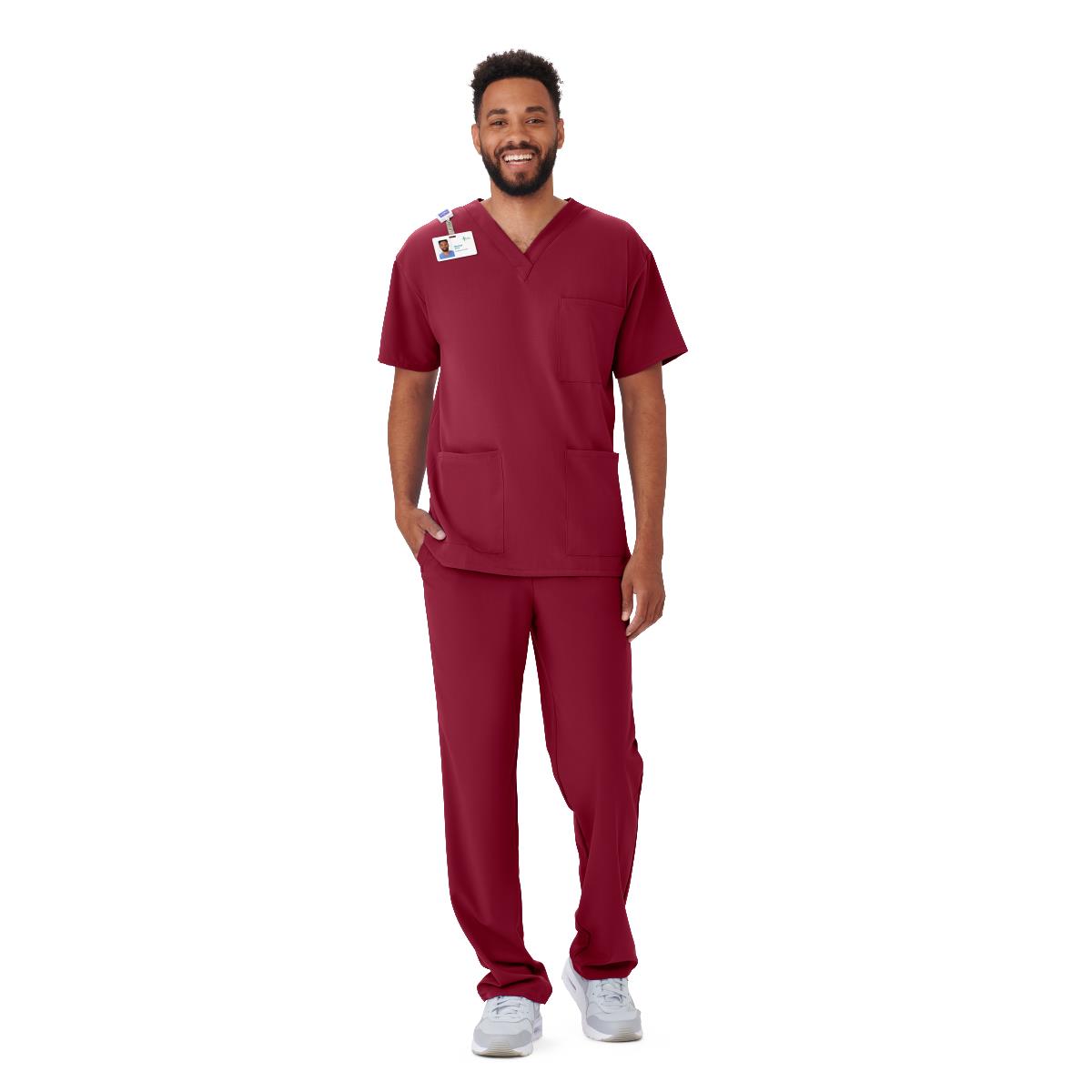 henderson-ave-unisex-scrub-top-with-3-pockets-wine-size-l-1-ea-4615wnel_1
