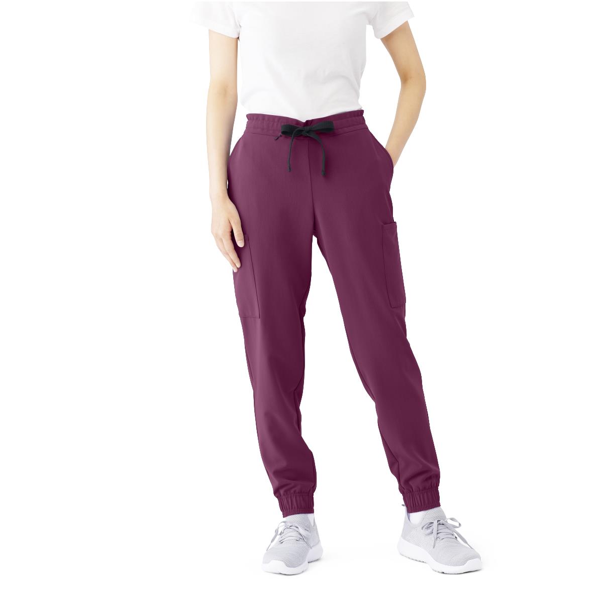 first-ave-womens-7-pocket-jogger-style-scrub-pant-wine-size-m-petite-1-ea-2544wnemp_1