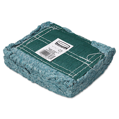 Rubbermaid Super Stitch Blend Mop Head, Medium, Cotton/Synthetic, Green, 6/Carton (D25206GN)