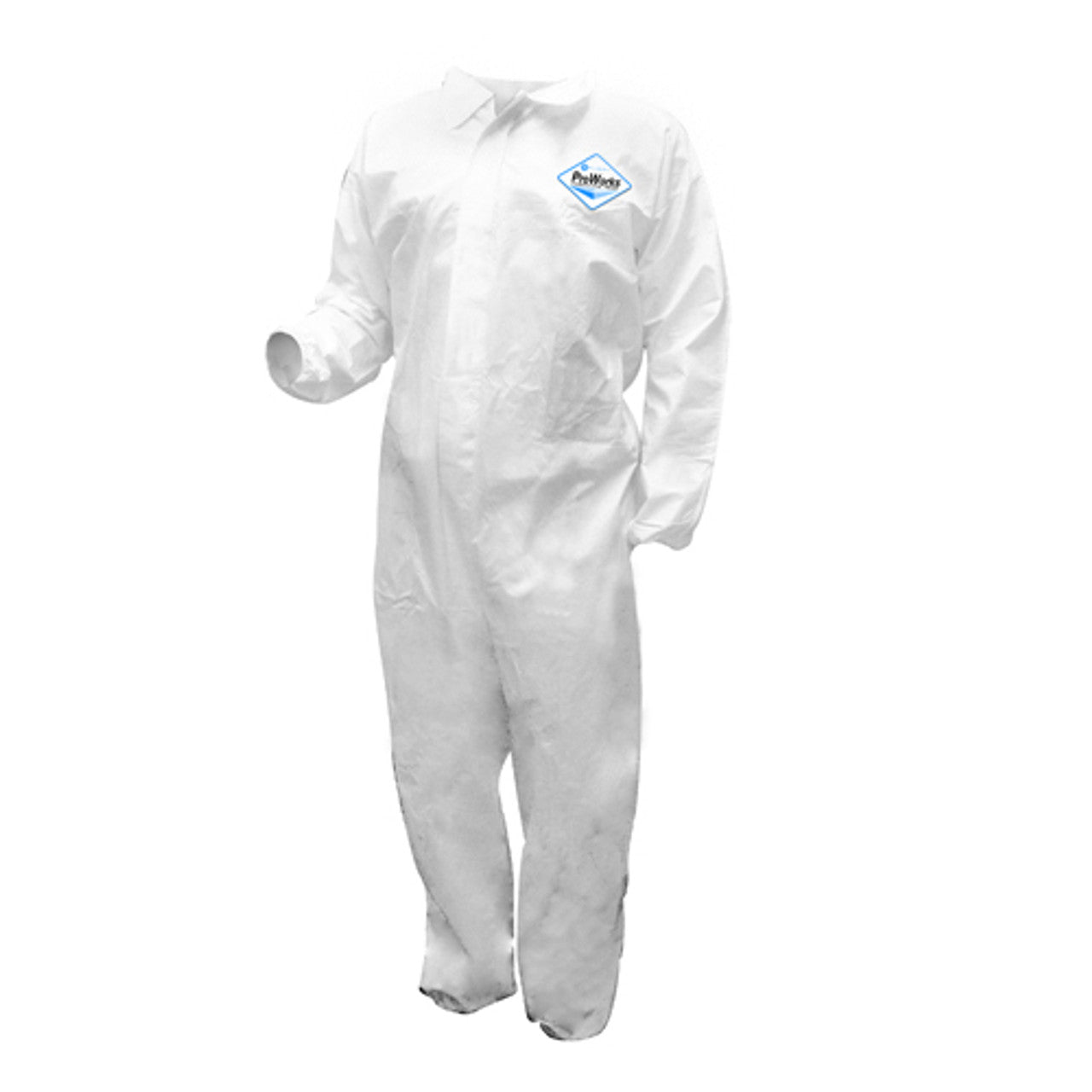 Safety Zone® Breathable Liquid Particulate/Splash Coverall, Microfiberporous, White, Large, Case of 12 (SZNDA-MP321)