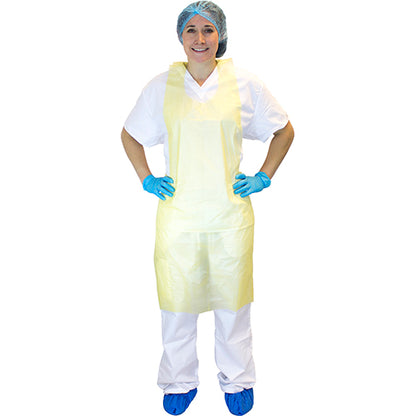Safety Zone® Apron PE Yellow 10 MIC High, Case of 1000 (SZNDAP10-28X46-YE)