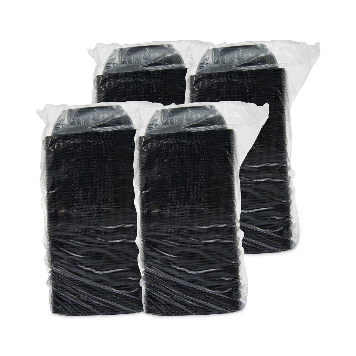 Dart PresentaBowls Pro Black Square Bowls, 48 oz, 8.5 x 8.5 x 2.6, Plastic, 63/Bag, 4 Bags/Carton (DCCB48SB)