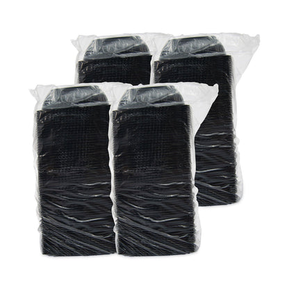 Dart PresentaBowls Pro Black Square Bowls, 48 oz, 8.5 x 8.5 x 2.6, Plastic, 63/Bag, 4 Bags/Carton (DCCB48SB)