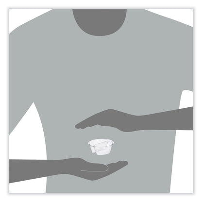 Dart Plastic Cup Insert, 3.5 oz, 3.6" Diameter x 1.3"h, Clear, 1,000/Carton (DCCPF35C2)