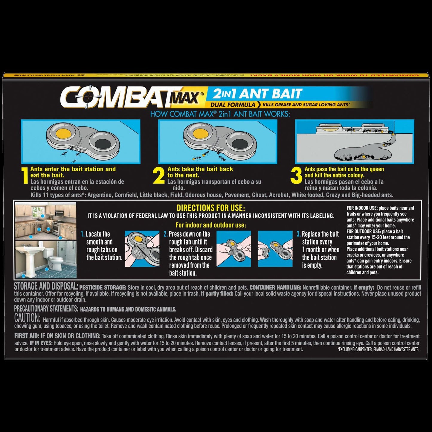 Combat Max 2-in-1 Ant Bait, 4/Pack, 8 Packs/Carton (DIA07172)