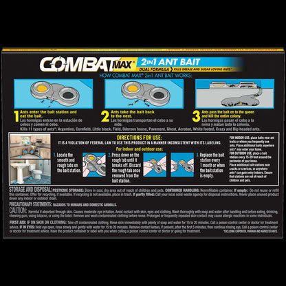 Combat Max 2-in-1 Ant Bait, 4/Pack, 8 Packs/Carton (DIA07172)