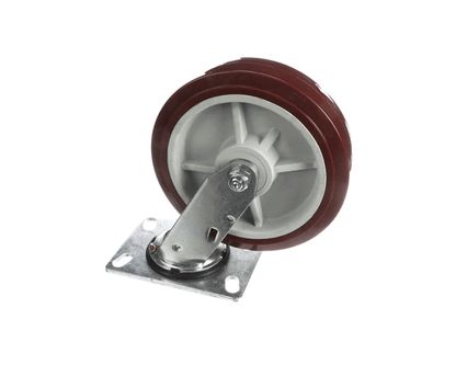 Dinex Dxpcstr8X2Pupg 8 Red Swivel Caster No Brake (DINDXPCSTR8X2PUPG)