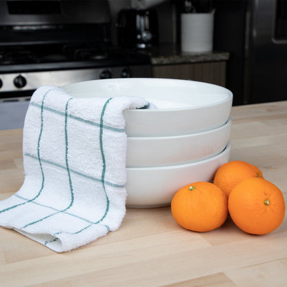 Arkwright Home® Cooks Linen Dishcloth 12x12 Green, 12/Pack (DISH-GREEN)