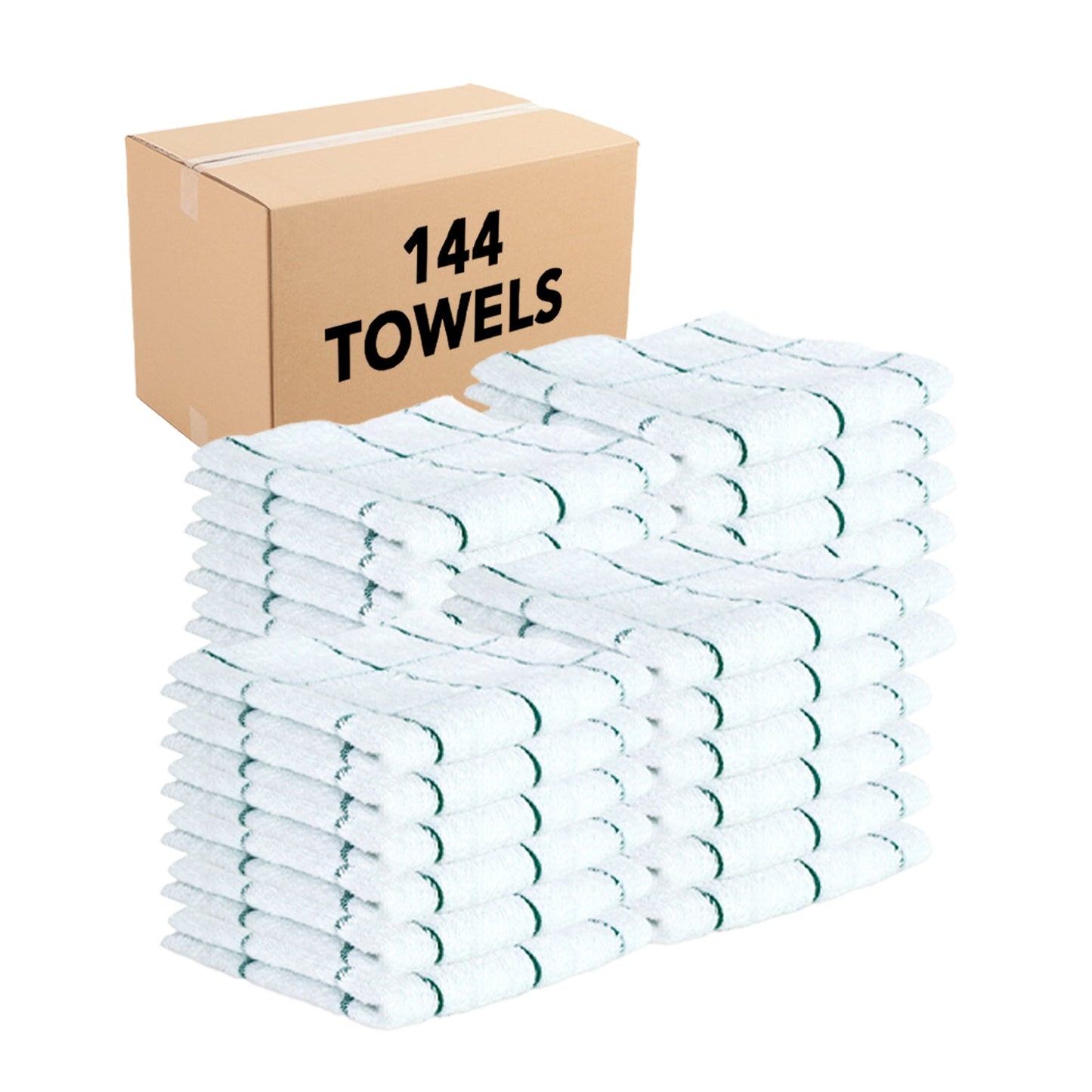 Arkwright Home® Cooks Linen Dishcloth 12x12 Green, 12/Pack (DISH-GREEN)
