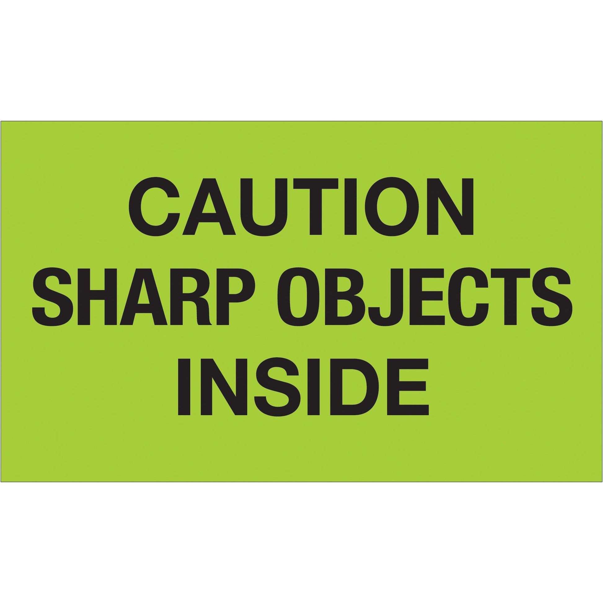 tape-logic-r-3-x-5-caution-sharp-objects-inside-fluorescent-green-labels-dl1126_1