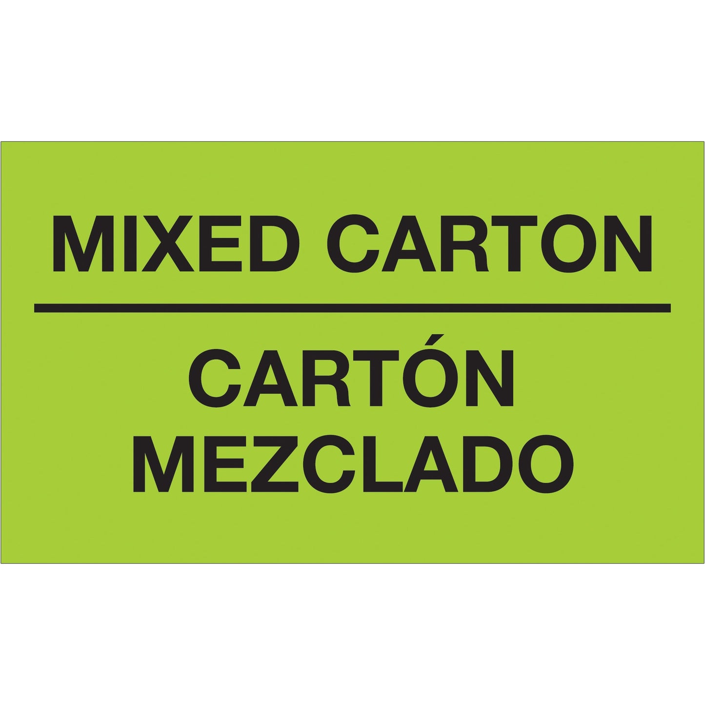 tape-logic-r-3-x-5-mixed-carton-carton-mezclado-fluorescent-green-bilingual-labels-dl1319_1