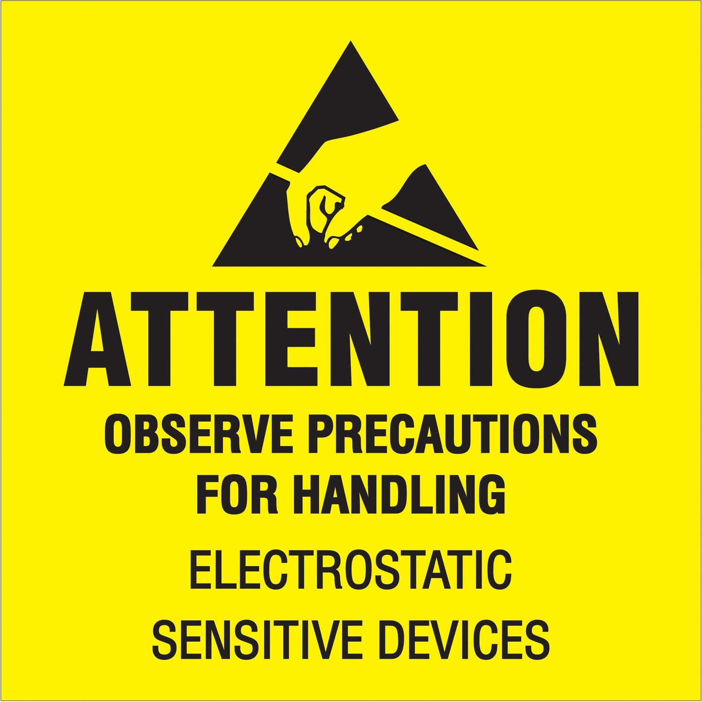 tape-logic-r-2-x-2-attention-observe-precautions-fluorescent-yellow-labels-dl1369_1