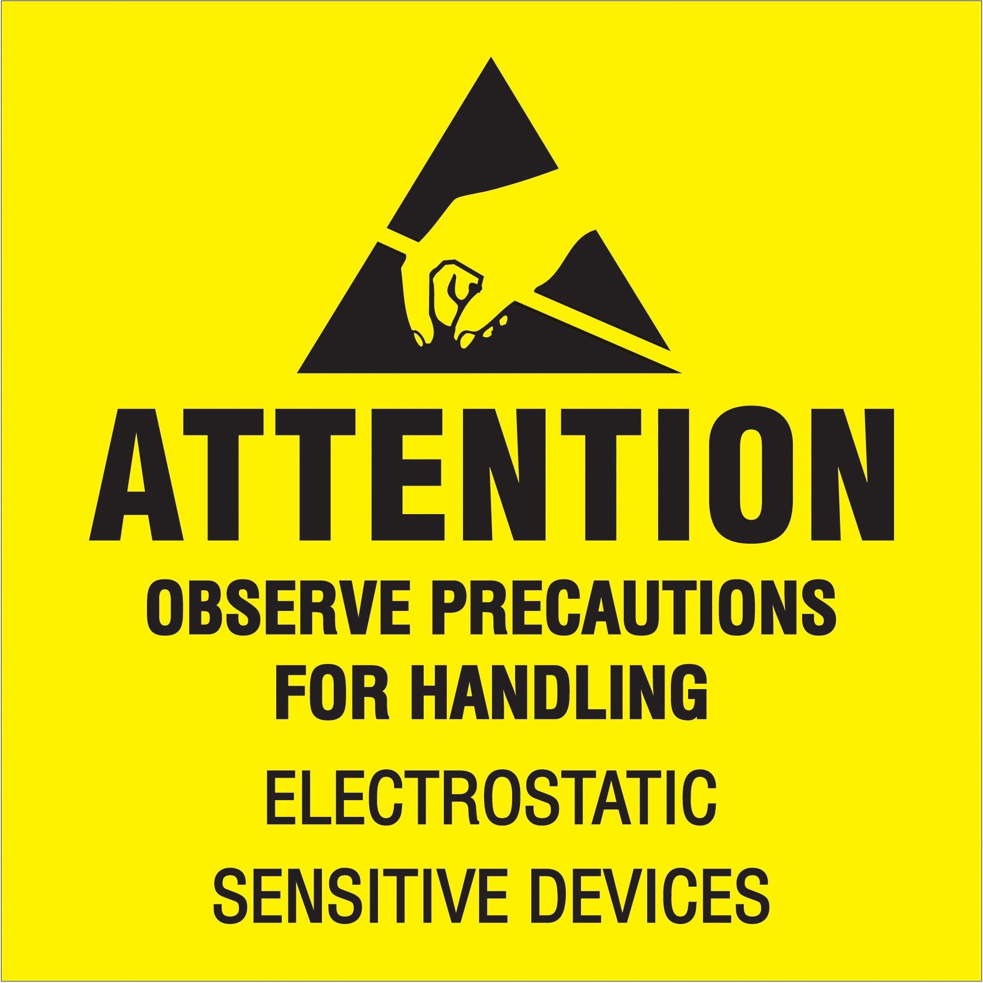 tape-logic-r-2-x-2-attention-observe-precautions-fluorescent-yellow-labels-dl1369_1