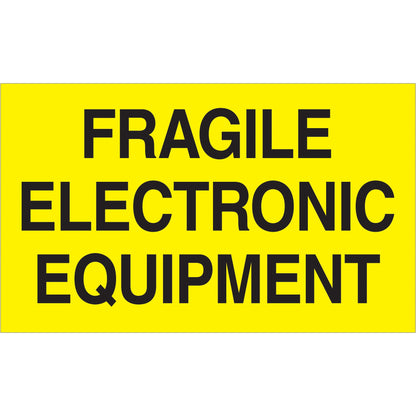 tape-logic-r-3-x-5-fragile-electronic-equipment-fluorescent-yellow-labels-dl2441_1