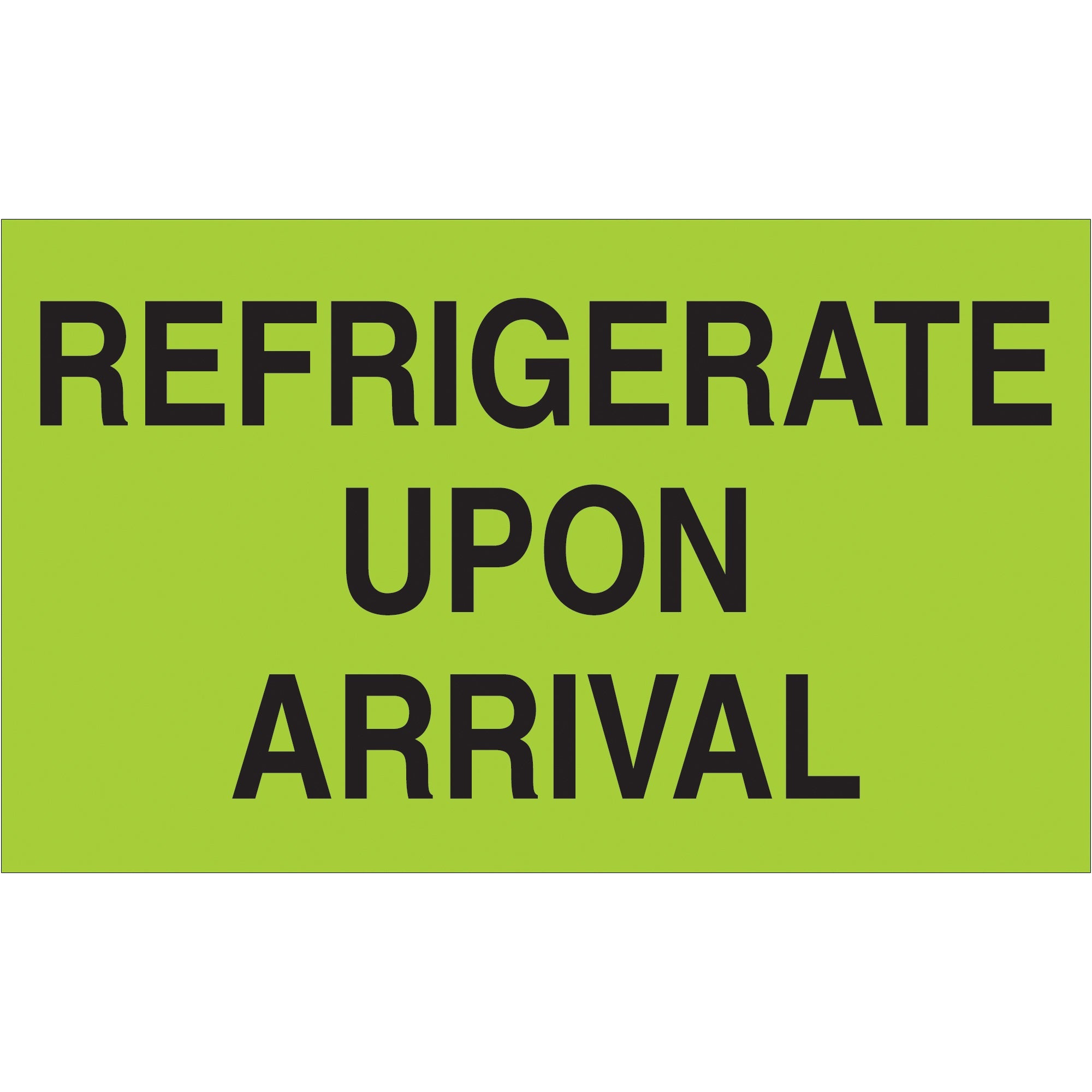 tape-logic-r-3-x-5-refrigerate-upon-arrival-fluorescent-green-labels-dl2601_1