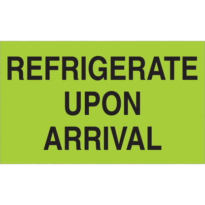 tape-logic-r-3-x-5-refrigerate-upon-arrival-fluorescent-green-labels-dl2601_1