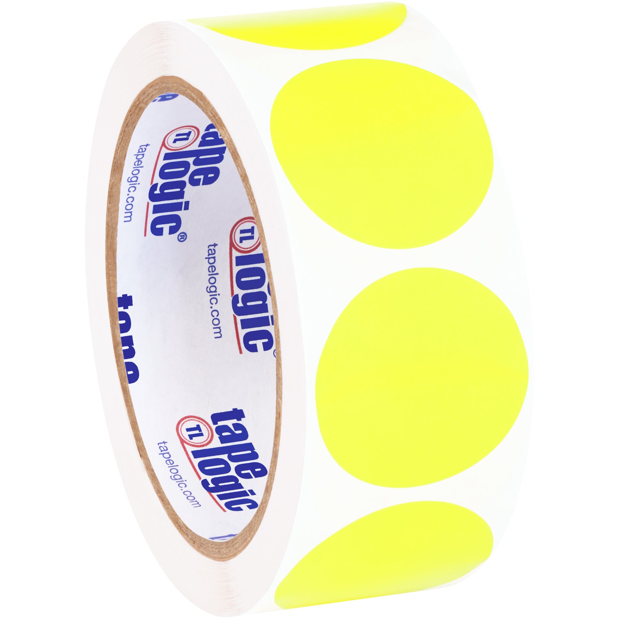 tape-logic-r-1-1-2-fluorescent-yellow-inventory-circle-labels-dl612l_1