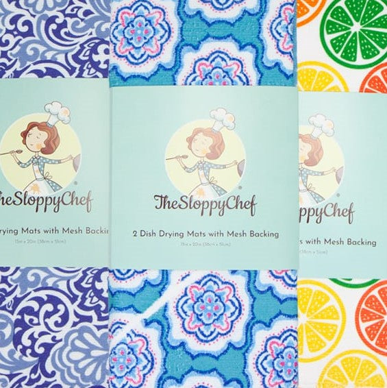 Arkwright Home® Sloppy Chef Microfiber Drying Mat 15x20 2Pack Assort, Case of 48 (DM-2PK-MICRO-CS)