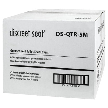 Hospeco® Discreet Seat® Toilet Seat Covers, Quarter Fold, 200/Pack, 20 Packs/Case (HOSDS-QTR-5M)