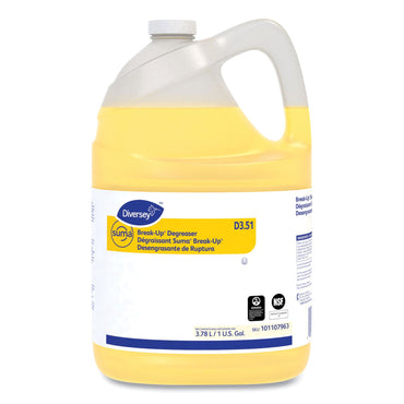 Diversey Suma Break-Up Degreaser D3.51, Characteristic Scent, 1 gal Bottle, 4/Carton (DVO101107963)
