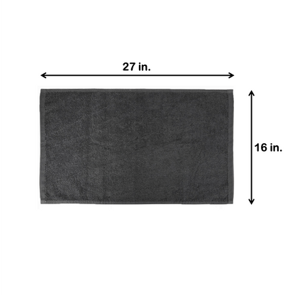 Hospeco® Cotton Jr. Salon Towel 16x27 Black, 180/Case (HOSBBJ-1627-2-5BLK-CS)