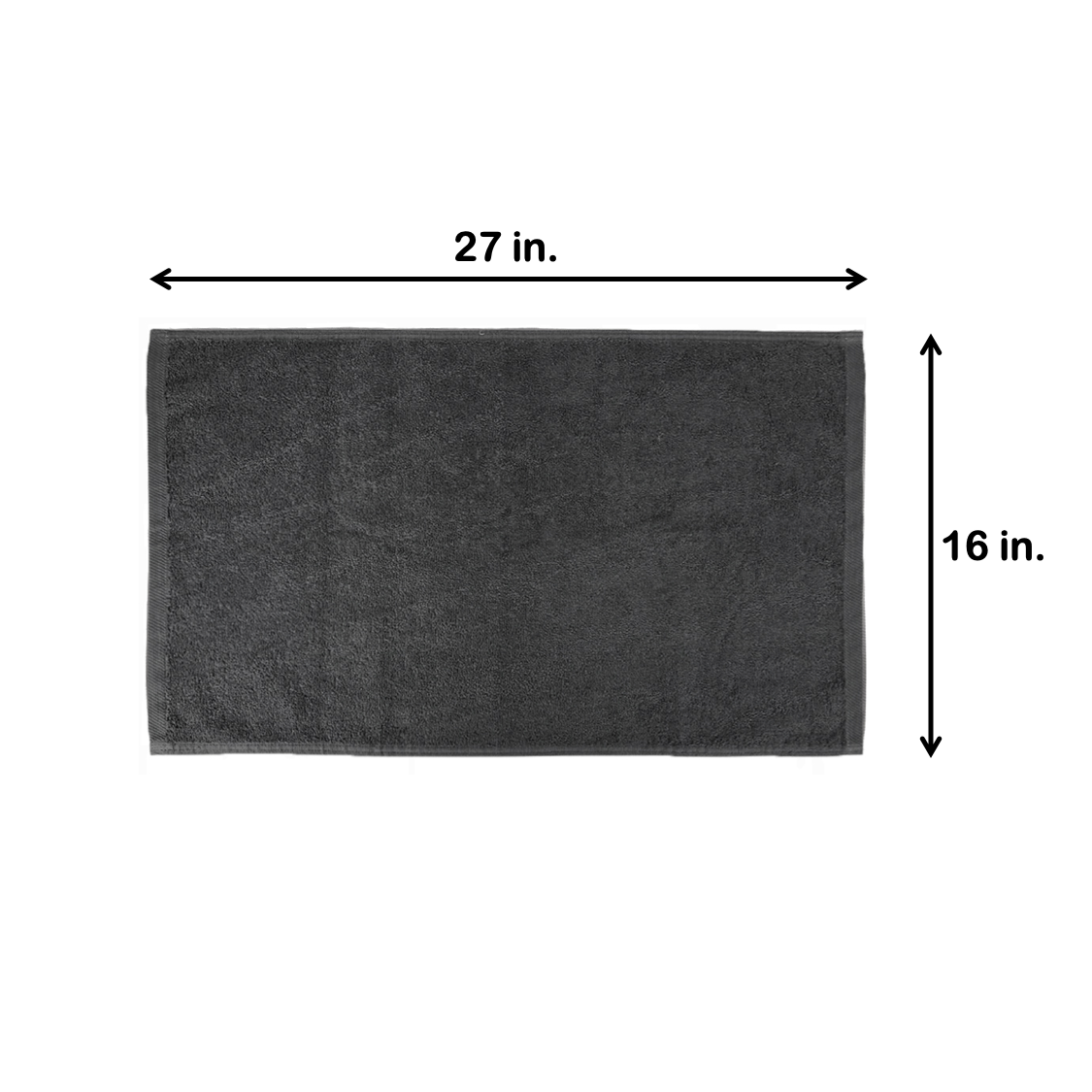 Hospeco® Cotton Jr. Salon Towel 16x27 Black, 12/Pack (BBJ-1627-2.5BLK)