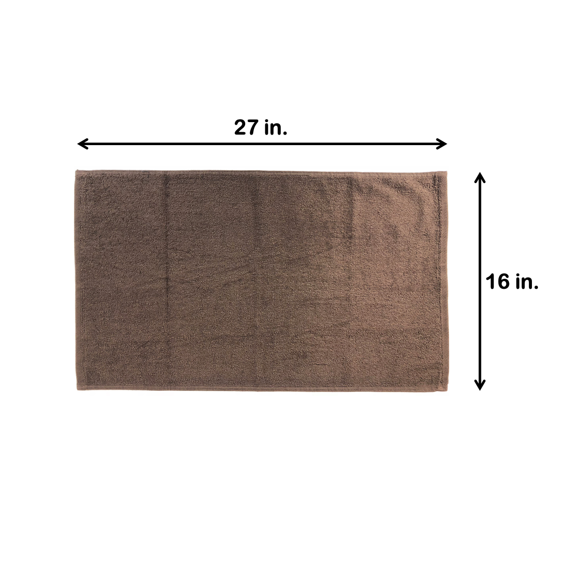 Hospeco® Cotton Jr. Salon Towel 16x27 Chocolate, 12/Pack (BBJ-1627-2.5BRN)
