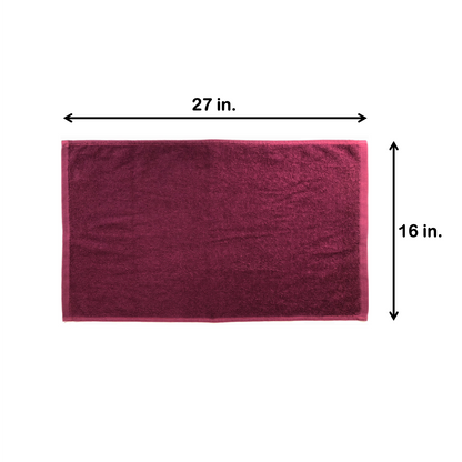 Hospeco® Cotton Jr. Salon Towel 16x27 Burgundy, 12/Pack (BBJ-1627-2.5BUR)