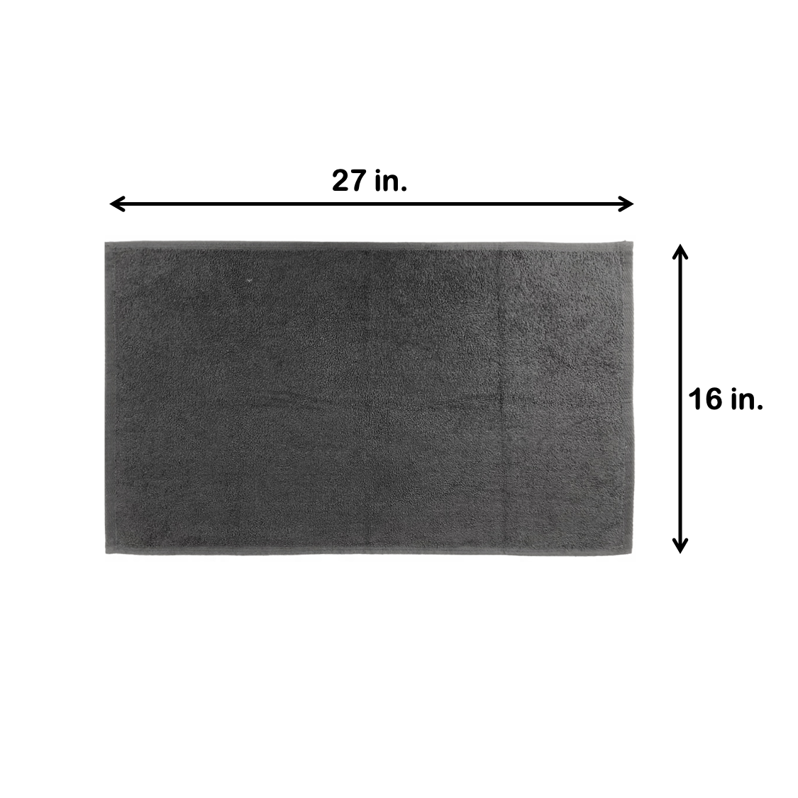Hospeco® Cotton Jr. Salon Towel 16x27 Charcoal, 12/Pack (BBJ-1627-2.5CHA)