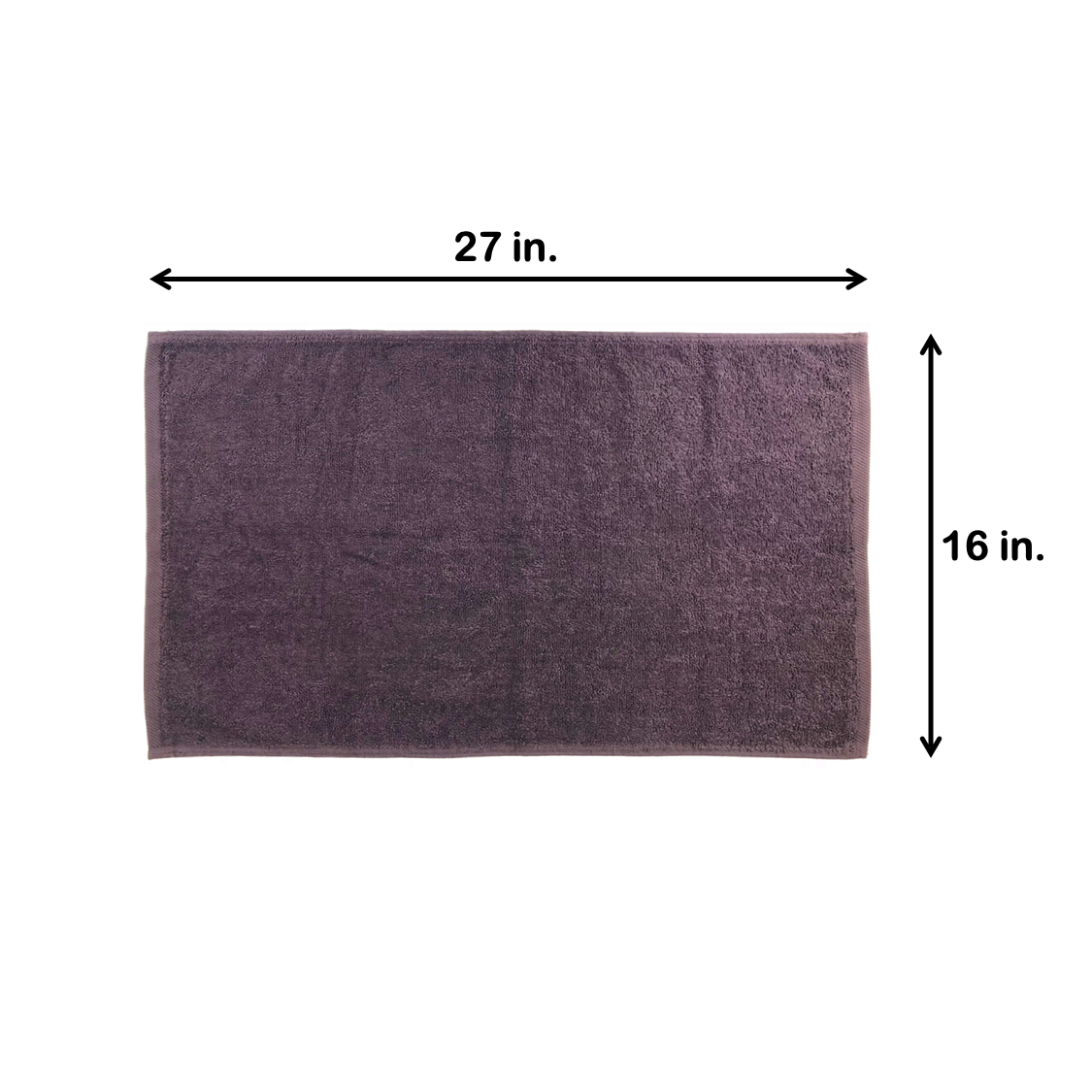 Hospeco® Cotton Jr. Salon Towel 16x27 Eggplant, 12/Pack (BBJ-1627-2.5EGP)
